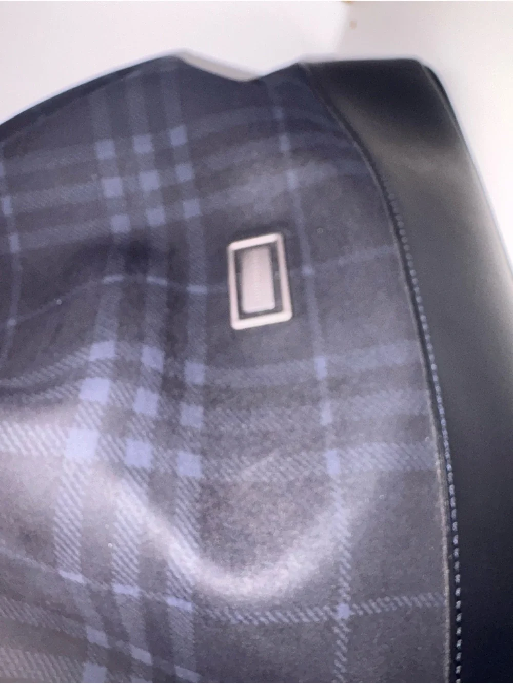 Burberry Black Plaid Bucket Shoulder Bag